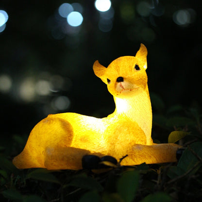 Resin Solar Animal Lamp - Whimsical Courtyard Decorative Light