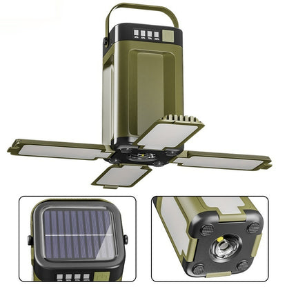 Four-Leaf Folding Solar Camping Light - Multifunctional LED