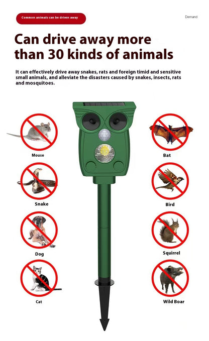 Solar Infrared Animal Repeller - Outdoor Pest Deterrent