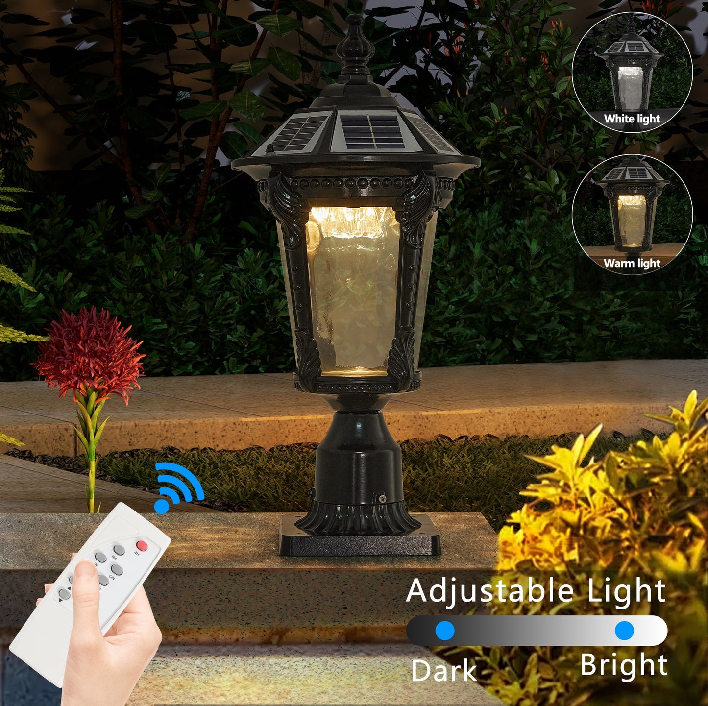 Retro Dimmable Solar Light - Outdoor LED Vintage Lantern