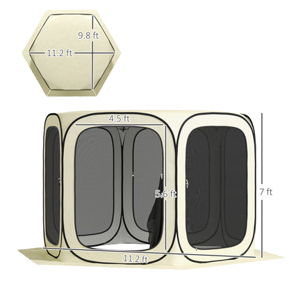 UPF50+ Pop-Up Screen Tent - Portable Camping Gazebo with Bag