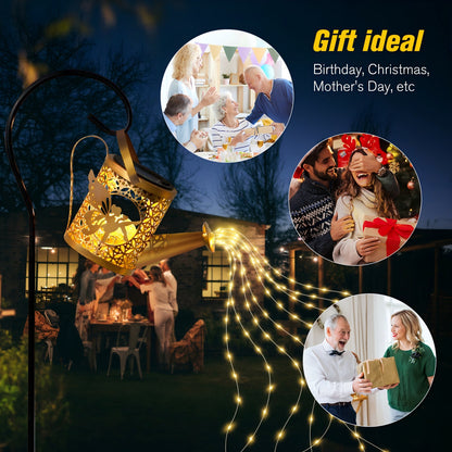Solar Watering Can Lights - Metal Decorative Outdoor Garden Decor