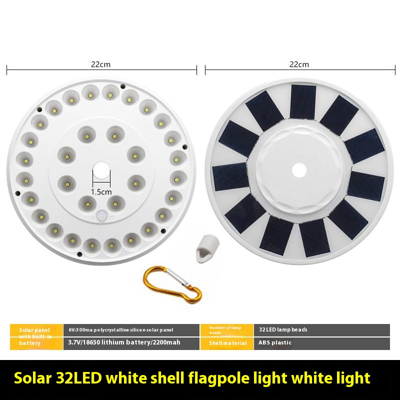 Solar Flagpole Light - Outdoor Waterproof Flag Illuminator
