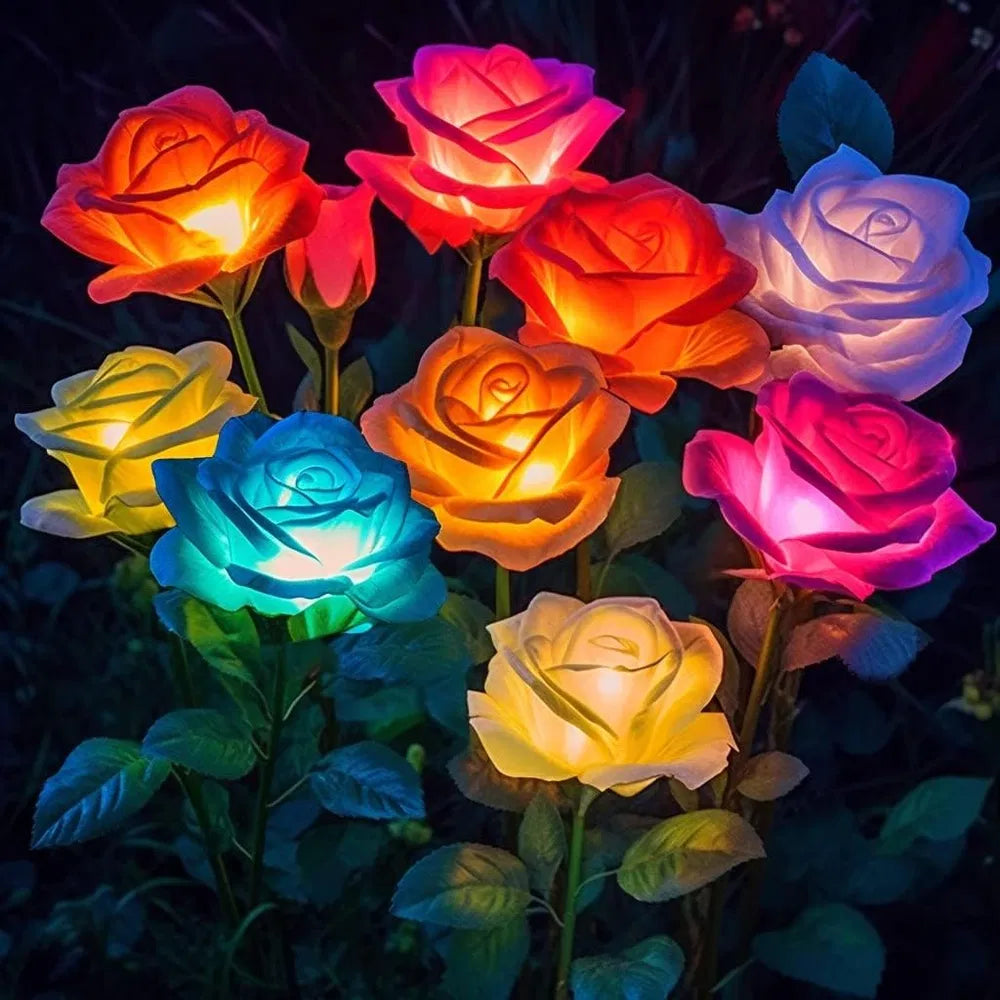 Solar Garden Lights 4-Pack - Waterproof Outdoor Decorative
