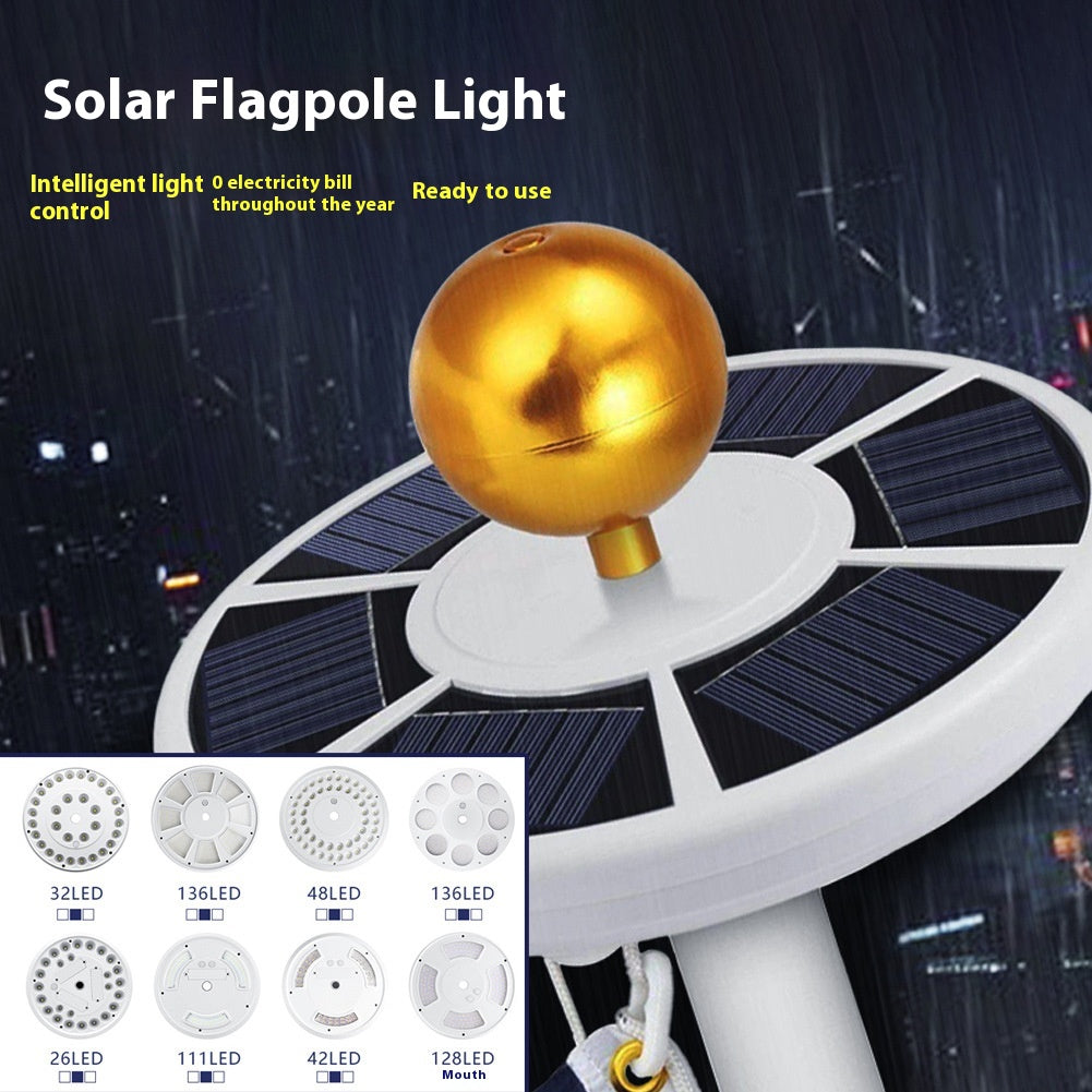 Solar Flagpole Light - Outdoor Waterproof Flag Illuminator