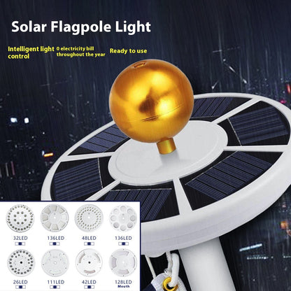Solar Flagpole Light - Outdoor Waterproof Flag Illuminator