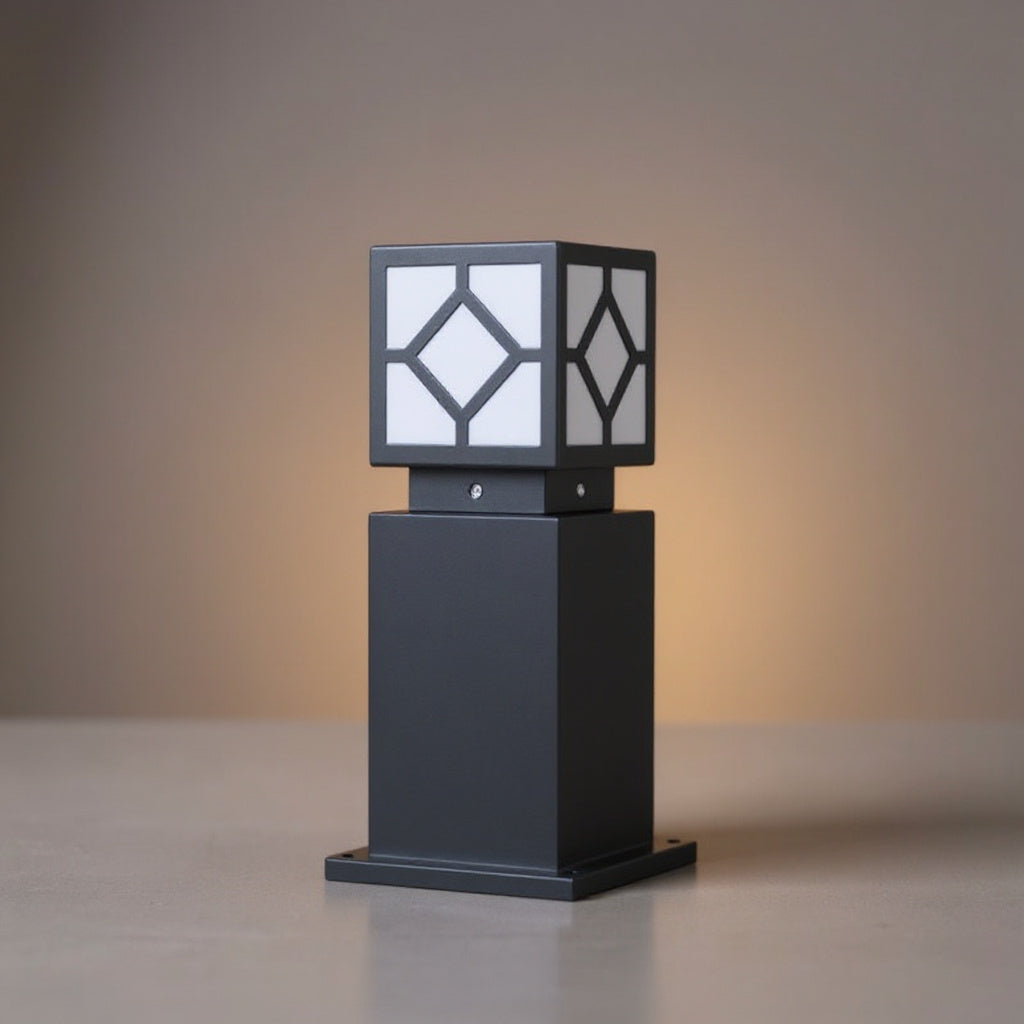 Solar Pillar Lawn Lights - Outdoor Path & Border Lamps