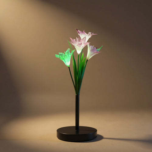 Solar Lily Flower Garden Lights - Decorative LED Outdoor Accents