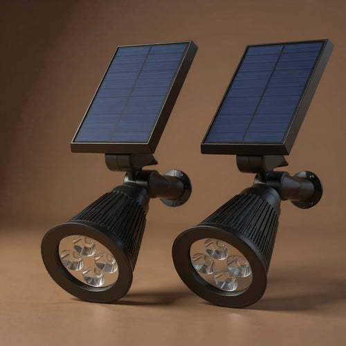 Solar Spotlights 2-Pack - Outdoor Waterproof Landscape Uplights