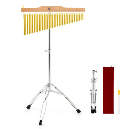 36-Tube Wind Chime with Tripod Stand - Portable Percussion