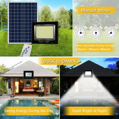 3200ftÂ² Solar Street Light - Dusk-to-Dawn Garden Flood Lamp
