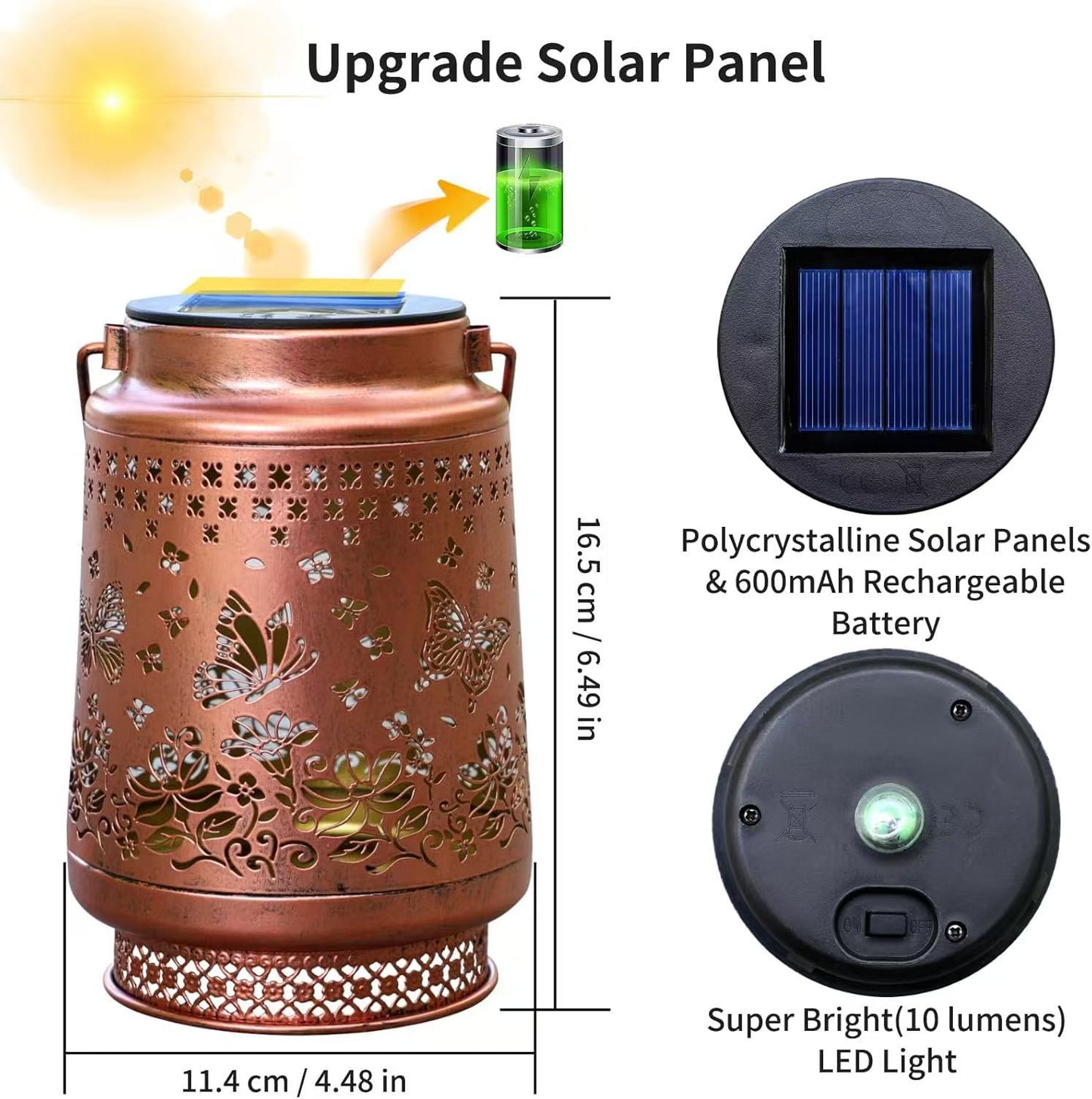 Solar Hummingbird Barn Lantern - Waterproof Courtyard Decor