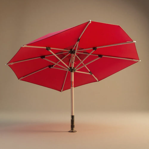 Rectangular Patio Umbrella - Crank Lift & Tilt, Brick Red
