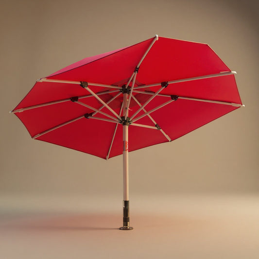 Rectangular Patio Umbrella - Crank Lift & Tilt, Brick Red