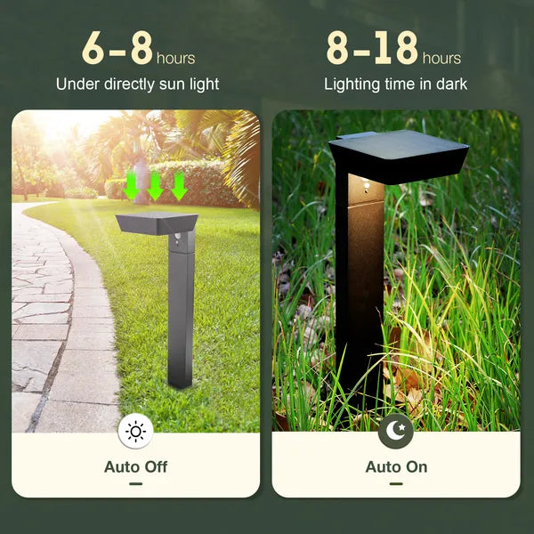 Solar LED Pathway Lights - Outdoor Dusk-to-Dawn Landscape