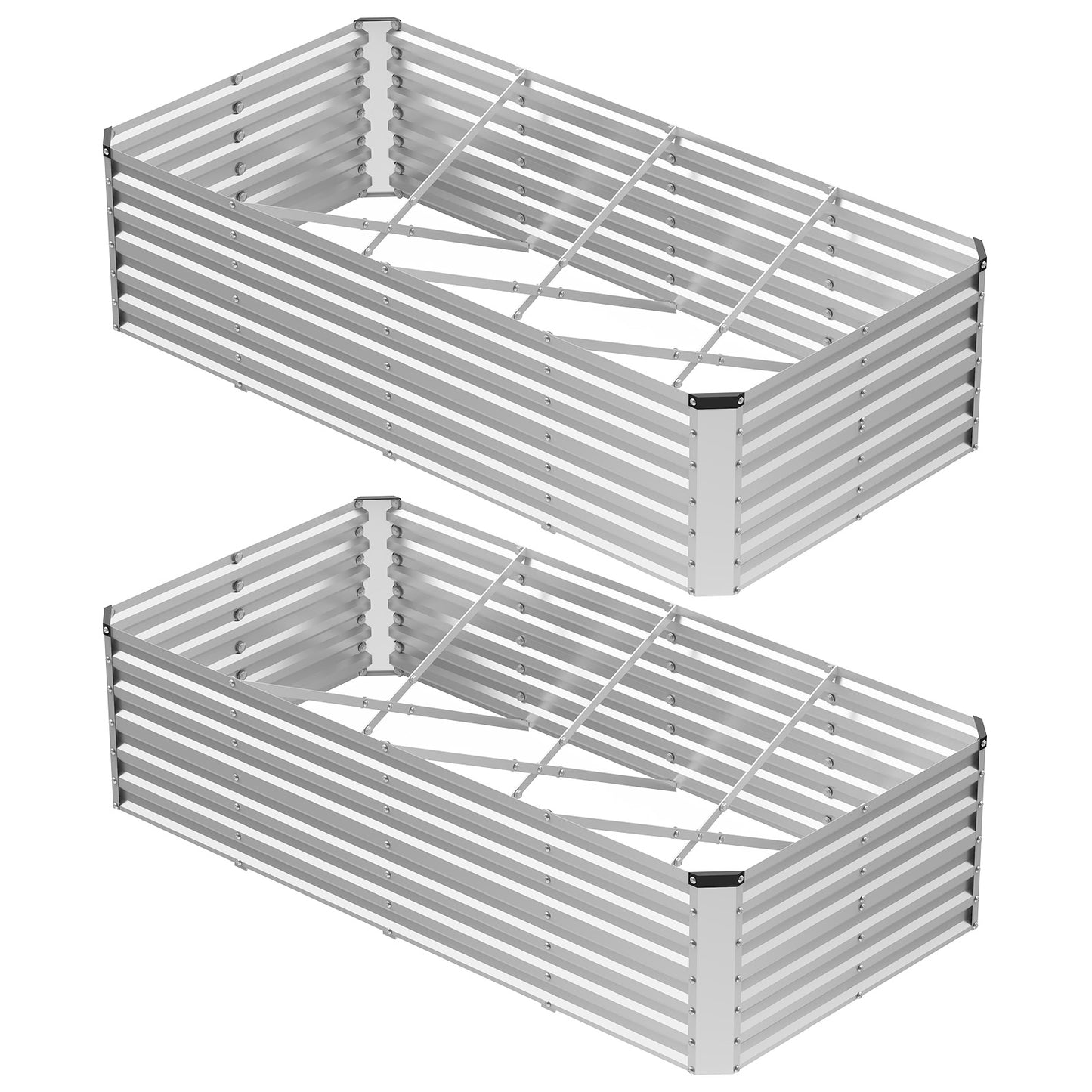 Galvanized Raised Garden Bed - Easy-Assemble Outdoor Planter Box