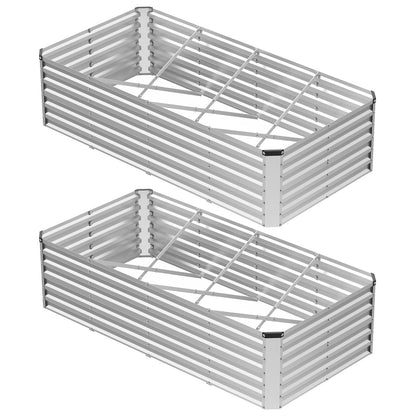 Galvanized Raised Garden Bed - Easy-Assemble Outdoor Planter Box