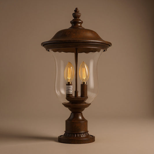 Vintage Outdoor Lamp Post 21in - Waterproof Garden Patio Lantern