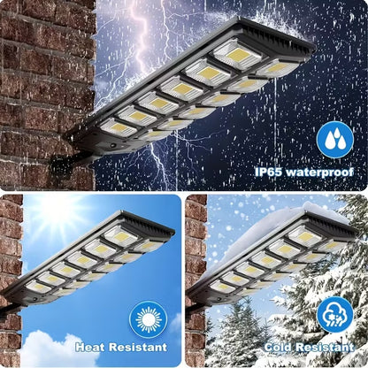 Solar Motion Sensor Street Light - 504 LED with Remote, Outdoor