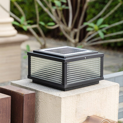 Solar LED Pillar Lights - Outdoor Landscape Wall Post Lights