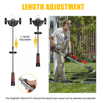 21V Cordless Grass Trimmer - Electric Edger with 2 Batteries