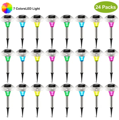 Solar Pathway Lights Multi-Pack - Color-Changing Waterproof Garden