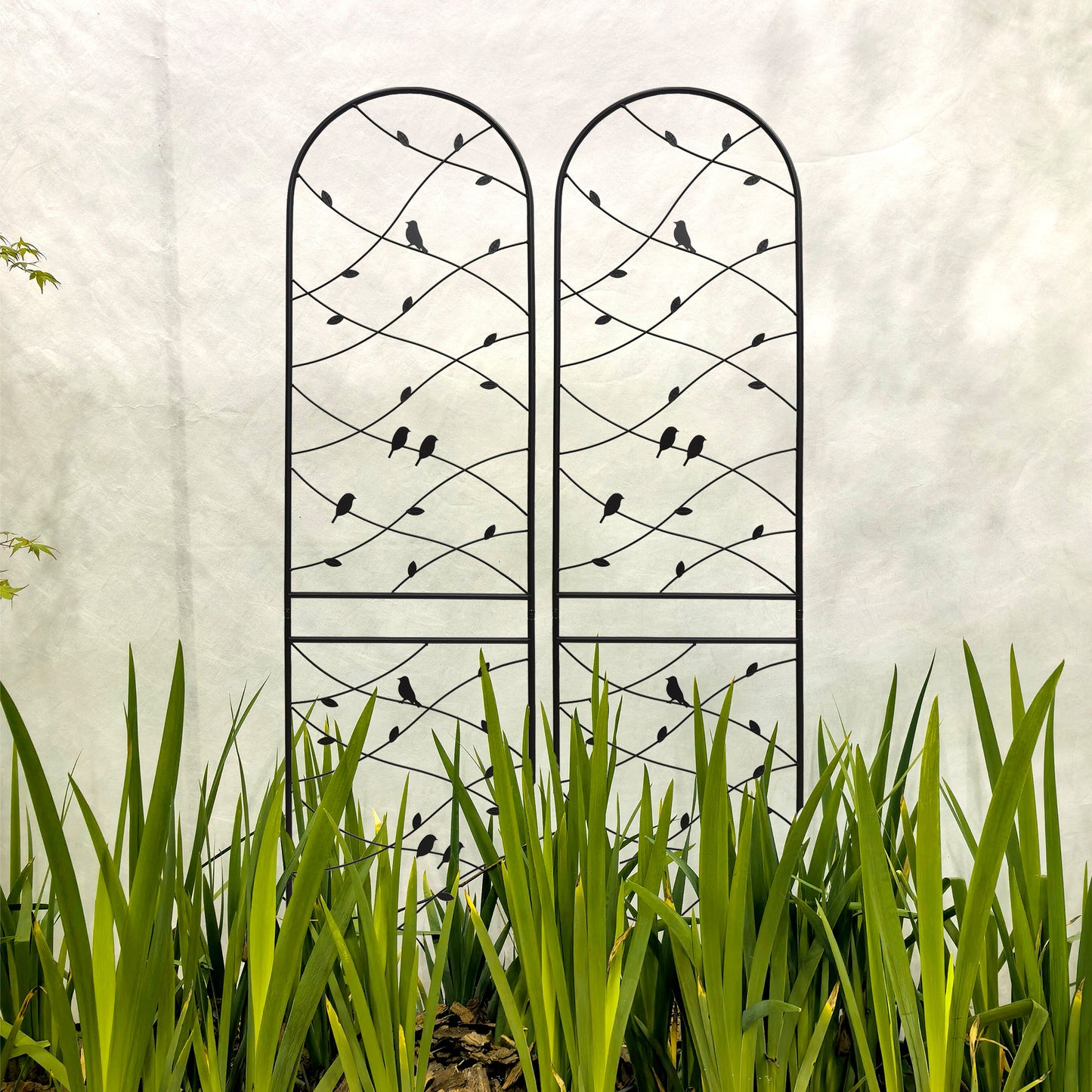 Metal Garden Trellis 87in - Rustproof Climbing Plant Support