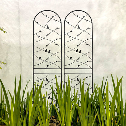 Metal Garden Trellis 87in - Rustproof Climbing Plant Support