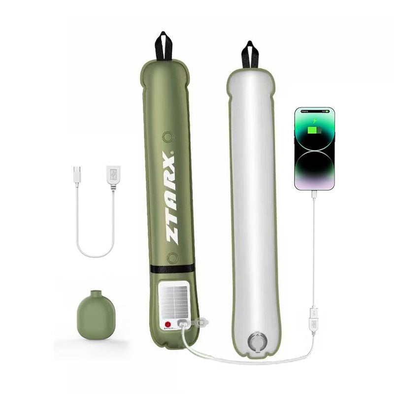 Solar Camping Lantern - Inflatable Outdoor Gas-Style LED Lamp