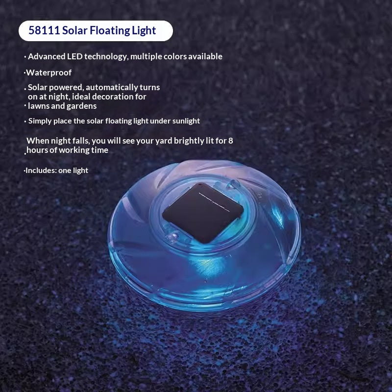 Solar Floating Pool Light - Outdoor Water-Activated LED Orb