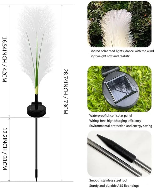 Solar Flower Garden Lights 4-Pack - Waterproof Outdoor Decor