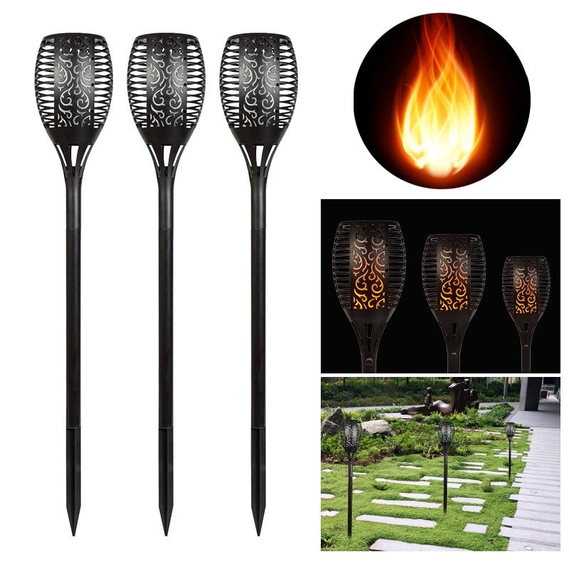 Solar Flickering Flame Torch Lights - Outdoor Garden Pathway