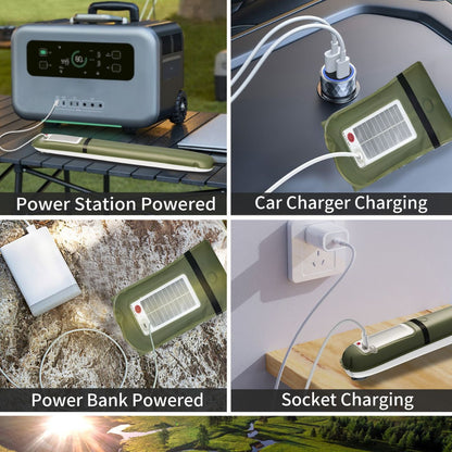 Solar Camping Lantern - Inflatable Outdoor Gas-Style LED Lamp