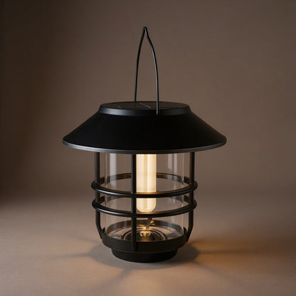 Solar LED Glass Garden Wall Lamp - Outdoor Decorative Sconce