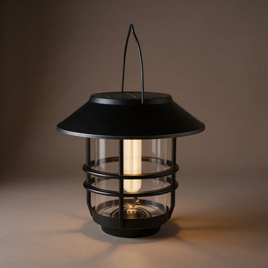 Solar LED Glass Garden Wall Lamp - Outdoor Decorative Sconce