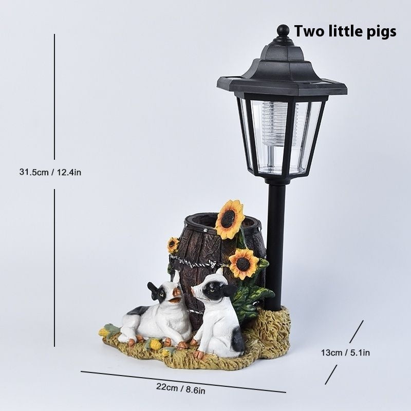 Solar Hexagonal Garden Lamp - Geometric Outdoor Path Light