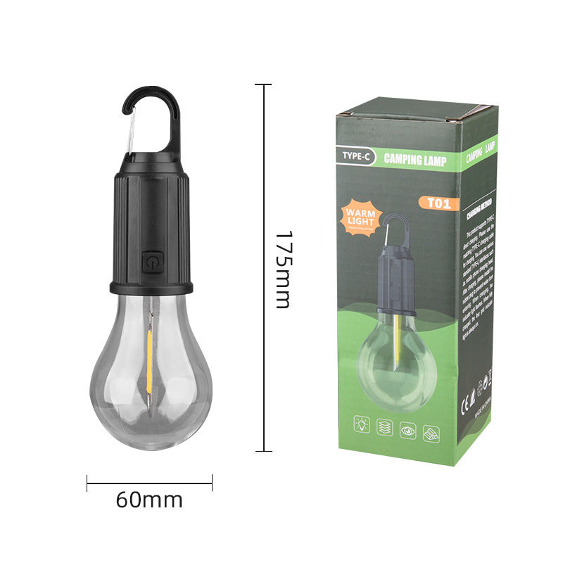 Solar Outdoor Warm White Bulb Light - Garden Accent Lamp