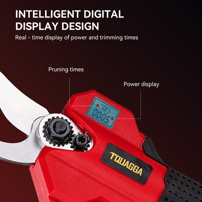 21V Cordless Pruning Shears - 28mm Cut, 2 Batteries, 68hr Runtime