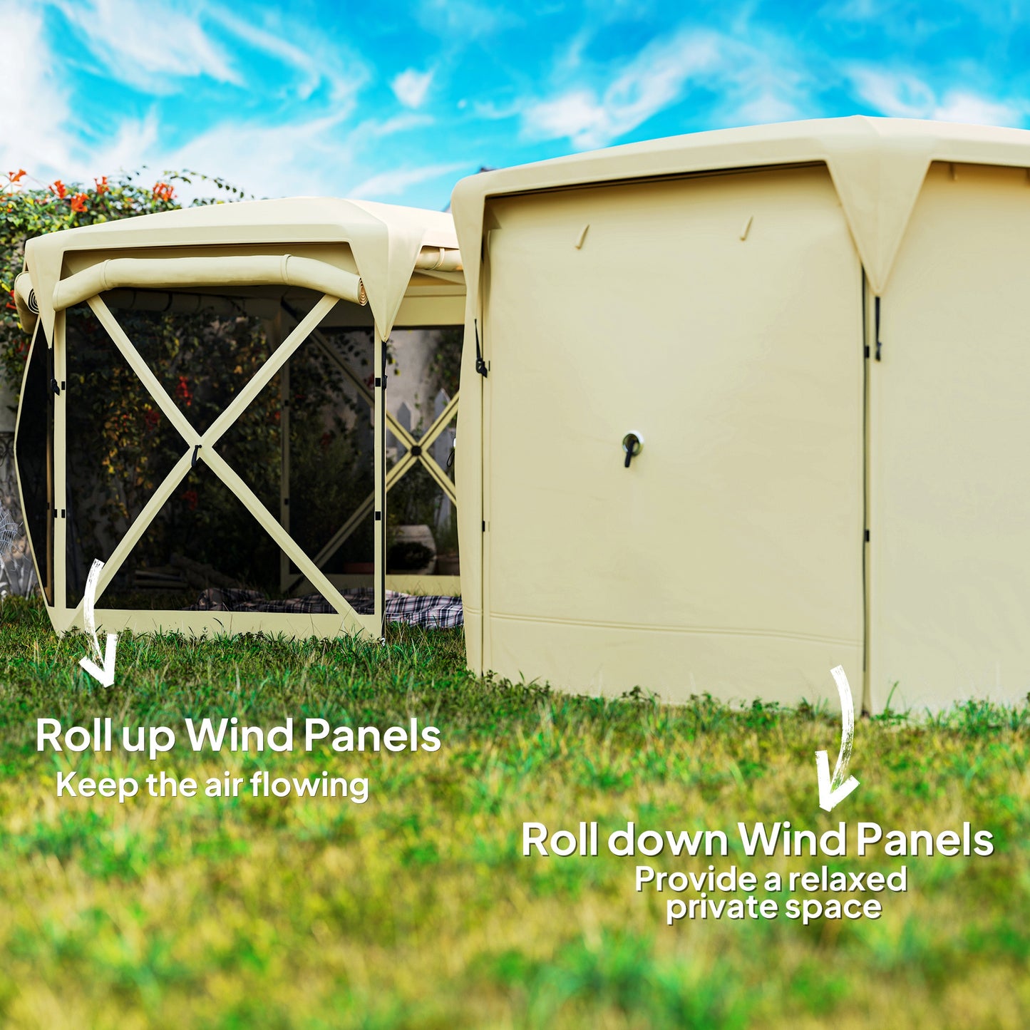 Pop-Up Gazebo Screen Tent - Portable Outdoor Canopy