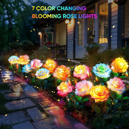 Solar Garden Lights 4-Pack - Waterproof Outdoor Decorative