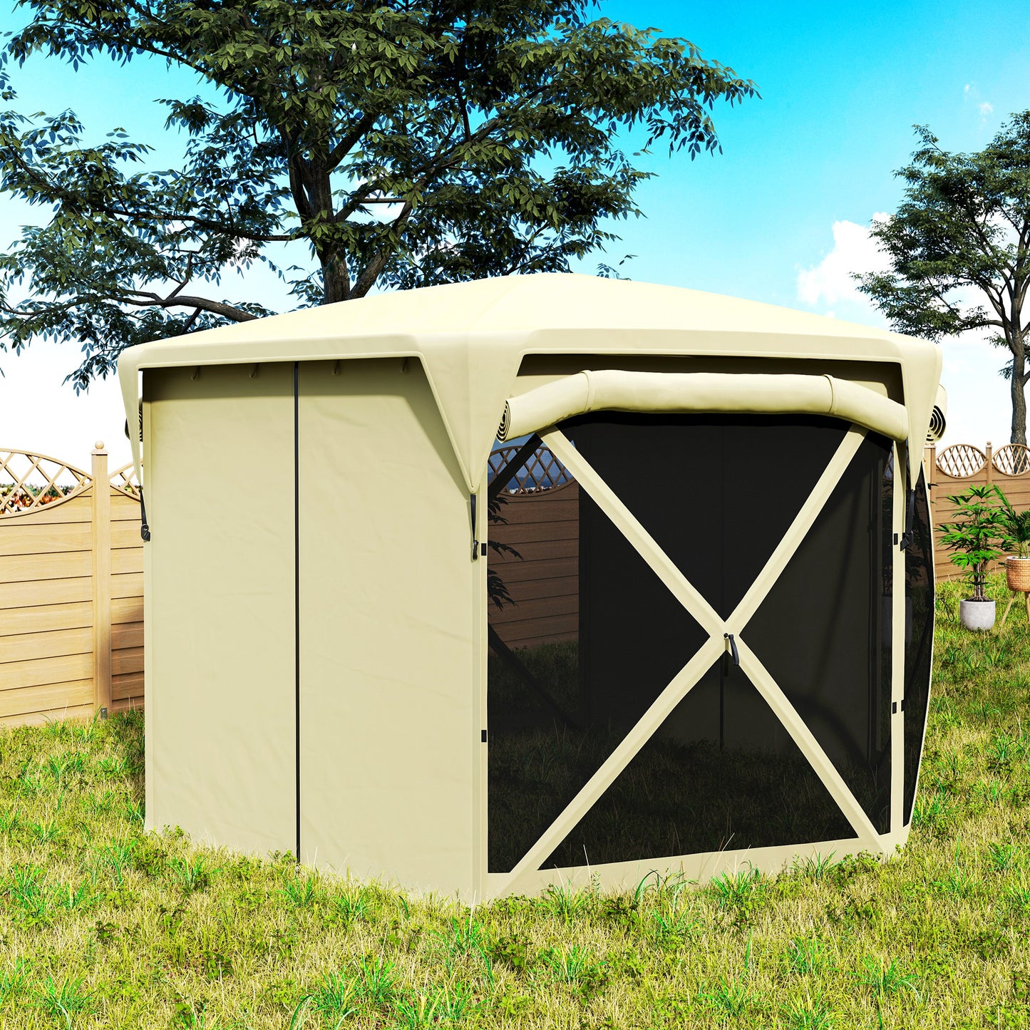 Pop-Up Gazebo Screen Tent - Portable Outdoor Canopy