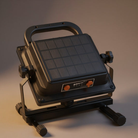 Solar LED Emergency Floodlight - Rechargeable Portable Work Light